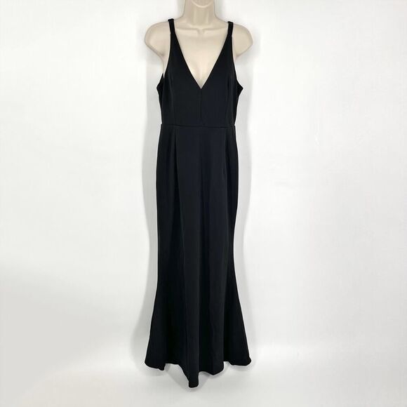 Bupt Dresses & Skirts - Bupt NEW V-Neck Sleeveless Maxi Dress Gown Sz M Mermaid Black Lined Prom Party